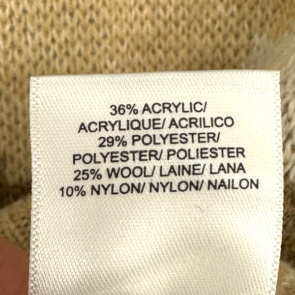 Lucky Brand | Small | Camo Print Jacquard Wool Blend Button Front Cardigan - Picture 8 of 9